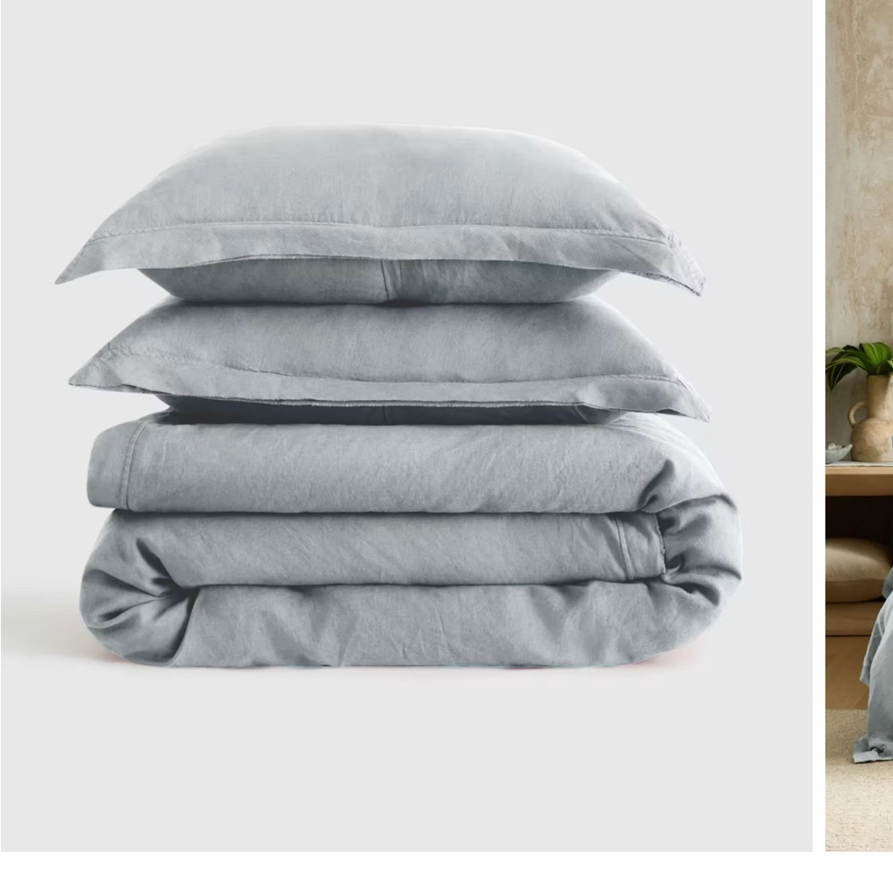 K/Cal King Quince Linen Duvet Cover Set